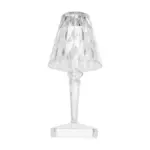 GLOBOSTAR® CRYSTAL 62042 Μοντέρνο Επιτραπέζιο Φωτιστικό Πορτατίφ LED 1W 100lm 360° DC 5V USB-C με Επαναφορτιζόμενη Μπαταρία Li-ion 3.7V 1600mAh IP44 Πολύχρωμο RGBW με Χειριστήριο Dimmable - Sanan SMD Chip - Διάφανο - Μ11.5 x Π11.5 x Υ25.5cm - 3 Χρόνια Εγγύηση - Image 4