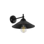 GLOBOSTAR® CATERPILLAR 204-0115 Μοντέρνο Φωτιστικό Τοίχου - Απλίκα με Ντουί 1 x E27 AC 220-240V IP20 - Μαύρο - Μ22 x Π25 x Υ14cm - Image 2