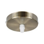 GloboStar® DIY 77505 Επιτοίχια Στρογγυλή Ροζέτα - Βάση για 1 Κρεμαστό Φωτιστικό - Φ10 x Υ2cm - Αντικέ Μπρονζέ - Μεταλλικό - 5 Χρόνια Εγγύηση - Image 2