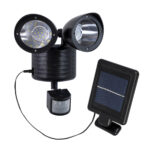 GloboStar® 85712 Μαύρο Αυτόνομο Ηλιακό Φωτιστικό LED SMD 10W 150lm με Ενσωματωμένη Μπαταρία 1200mAh - Φωτοβολταϊκό Πάνελ με Αισθητήρα Ημέρας-Νύχτας και PIR Αισθητήρα Κίνησης Αδιάβροχο IP54 Ψυχρό Λευκό 6000K - Image 2