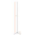 Μοντέρνο Minimal Επιδαπέδιο Μαύρο Φωτιστικό 250cm LED 40 Watt με Ασύρματο Χειριστήριο RF & Dimmer Φυσικό Λευκό 4500k GloboStar ALIEN Design GLOBO-250-2 - Image 2
