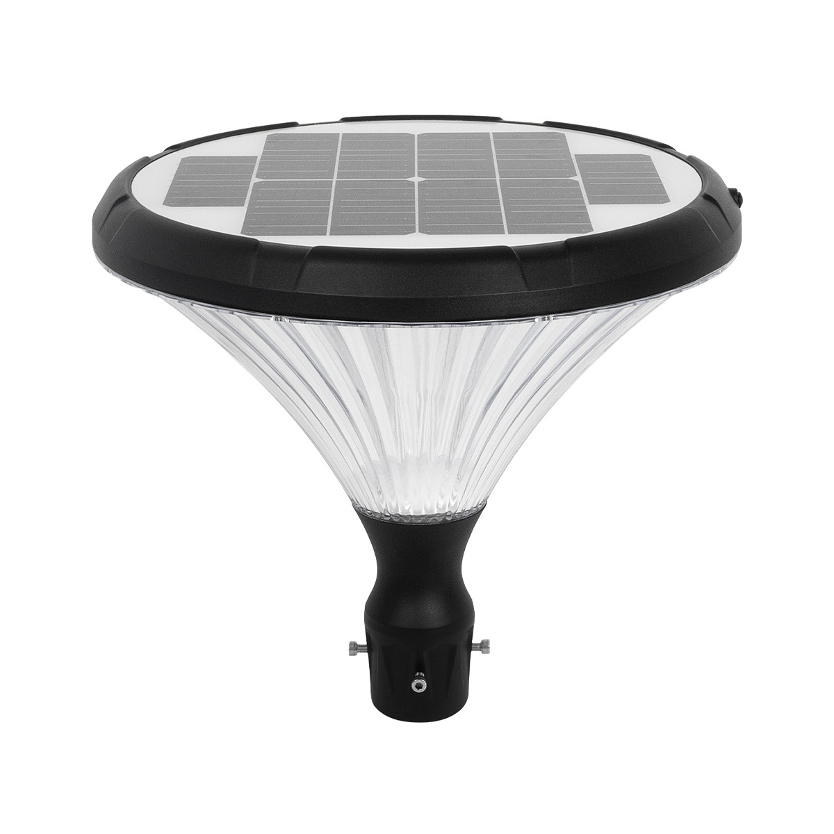637895_90503_1 GLOBOSTAR® SQUARE 90503 Φωτιστικό Κεφαλής Post Top Πλατείας/Πάρκου/Κήπου LED 40W 1600lm 120° DC 5V με Ενσωματωμένο Φωτοβολταϊκό Panel 5V 25W & Επαναφορτιζόμενη Μπαταρία Li-ion 3.2V 30000mAh με Αισθητήρα Κίνησης-Ημέρας-Νύχτας Αδιάβροχο IP65 Θερμό Λευκό 2700K - Sanan SMD Chip - Γκρι Ανθρακί Ματ - Μ54 x Π54 x Υ48.5cm - 2 Χρόνια Εγγύηση - Image 1