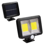 GLOBOSTAR® ZETA 71461 Προβολέας με Ανιχνευτή PIR / Αισθητήρα Κίνησης LED 20W 600lm 120° DC 5V με Φωτοβολταϊκό Panel 5V 1W & Επαναφορτιζόμενη Μπαταρία Li-ion 3.2V 2400mAh Αδιάβροχο IP65 Ψυχρό Λευκό 6000K - Sanan COB Chip - Μαύρο - Μ15 x Π3.5 x Υ13cm - 2 Χρόνια Εγγύηση - Image 2