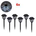GloboStar® 85703 ΣΕΤ 6 Τεμαχίων Αυτόνομα Ηλιακά Φωτιστικά LED SMD 1W 100lm με Ενσωματωμένη Μπαταρία 600mAh - Φωτοβολταϊκό Πάνελ με Αισθητήρα Ημέρας-Νύχτας Αδιάβροχο IP65 Φανάρι Κήπου Τετράγωνο Ψυχρό Λευκό 6000K - Image 2
