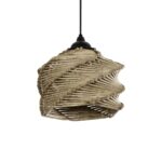 GLOBOSTAR® HUSLE 205-0044 Boho Κρεμαστό Φωτιστικό Οροφής με Ντουί 1 x E27 AC 220-240V IP20 - Μπεζ - M24 x Π24 x Υ21cm - Image 2
