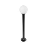 GLOBOSTAR® AGROS 61596 Φωτιστικό Κολωνάκι Κήπου με Ντουί 1 x E27 AC 220-240V Αδιάβροχο IP65 - Λευκό & Μάυρο - Μ20 x Π20 x Υ100cm - Image 2