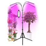 GloboStar® 85956 Grow Light Full Spectrum LED Φωτιστικό Ανάπτυξης Φυτών Γλάστρας με 4 Κινούμενες Κεφαλές & Τρίποδο 150cm SMD 2835 20W 180° AC230V IP20 με Dimmer & Timer Εσωτερικού Χώρου για Κάλυψη Επιφάνειας 1m x 1m Πλήρους Φάσματος Φωτισμού - Image 2