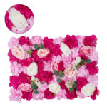 GloboStar® Artificial Garden ROSALIE 78335 Τεχνητό Διακοσμητικό Πάνελ Λουλουδιών - Κάθετος Κήπος σύνθεση Ροζαλί Μ60 x Π40 x Υ6cm - Image 2