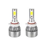 GloboStar® 82006 H10 C6 Line KIT Βασικού Φωτισμού Αυτοκινήτου & Φορτηγού 1st Generation Can-Bus Series LED CREE CXB COB 24W/48W 4800lm/9600lm DC 12V Αδιάβροχο IP65 Ψυχρό Λευκό 6000K