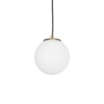GLOBOSTAR® GLOBIDIO 204-0195 Μοντέρνο Κρεμαστό Φωτιστικό Οροφής με Ντουί 1 x E27 AC 220-240V IP20 - Χρύσο & Λευκό - Μ15 x Π15 x Υ15cm - Image 2