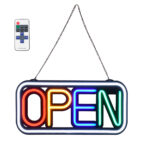 GloboStar® 85857 Φωτιστικό Ταμπέλα Φωτεινή Επιγραφή NEON LED Σήμανσης Animated Square OPEN 30W AC 230V με Διακόπτη On/Off και Ασύρματο Χειριστήριο IR Λευκό - Κόκκινο - Πράσινο - Κίτρινο - Γαλάζιο - Image 2