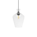 GLOBOSTAR® BALU 206-0040 Μοντέρνο Κρεμαστό Φωτιστικό Οροφής με Ντουί 1 x E27 AC 220-240V IP20 - Διάφανο - Μ20 x Π20 x Υ32cm - Image 2