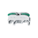 GloboStar® FAST-CONNECT 69902 Μονή Κλέμα Ράγας Ταχείας Σύνδεσης & Διακλάδωσης Καλωδίων για Ηλεκτρολογικούς Πίνακες - 1 x Είσοδος & 1 x Έξοδος με Συμβατή Διατομή Καλωδίων 0.2mm² έως 4mm² - 600V 32A Max - Μ4.5 x Π1 x Υ3.2cm - Γκρι & Πράσινο - Πακέτο 10 Τεμαχίων - 5 Years Warranty - Image 3