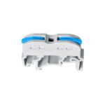 GloboStar® FAST-CONNECT 69903 Μονή Κλέμα Ράγας Ταχείας Σύνδεσης & Διακλάδωσης Καλωδίων για Ηλεκτρολογικούς Πίνακες - 1 x Είσοδος & 1 x Έξοδος με Συμβατή Διατομή Καλωδίων 0.2mm² έως 4mm² - 600V 32A Max - Μ4.5 x Π1 x Υ3.2cm - Γκρι & Μπλε - Πακέτο 10 Τεμαχίων - 5 Years Warranty - Image 3
