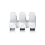 GloboStar® FAST-CONNECT 69906 Τριπλή Κλέμα Ταχείας Σύνδεσης & Διακλάδωσης Καλωδίων - 3 x Είσοδοι & 3 x Έξοδοι με Συμβατή Διατομή Καλωδίων 0.2mm² έως 1mm² - 250V 2A Max - Μ2 x Π2.7 x Υ1.9cm - Λευκό - Πακέτο 20 Τεμαχίων - 5 Years Warranty - Image 3