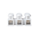 GloboStar® FAST-CONNECT 69906 Τριπλή Κλέμα Ταχείας Σύνδεσης & Διακλάδωσης Καλωδίων - 3 x Είσοδοι & 3 x Έξοδοι με Συμβατή Διατομή Καλωδίων 0.2mm² έως 1mm² - 250V 2A Max - Μ2 x Π2.7 x Υ1.9cm - Λευκό - Πακέτο 20 Τεμαχίων - 5 Years Warranty - Image 5