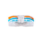 GLOBOSTAR® FAST-CONNECT 69907 Διπλή Κλέμα Ταχείας Σύνδεσης & Διακλάδωσης Καλωδίων - 2 x Είσοδοι & 2 x Έξοδοι με Συμβατή Διατομή Καλωδίων 0.08mm² έως 2.5mm² - 250V/4KV 32A Max IP20 - Διάφανο με Πορτοκαλί & Μπλε - Μ2 x Π4 x Υ1.5cm - Πακέτο 5 Τεμαχίων - Image 3