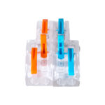 GloboStar® FAST-CONNECT 69909 Διπλή σε Τετραπλή Κλέμα Ταχείας Σύνδεσης & Διακλάδωσης Καλωδίων - 2 x Είσοδοι & 4 x Έξοδοι με Συμβατή Διατομή Καλωδίων 0.08mm² έως 2.5mm² - 250V/4KV 32A Max - Μ2.6 x Π4 x Υ1.5cm - Διάφανο με Πορτοκαλί & Μπλε - Πακέτο 5 Τεμαχίων - 5 Years Warranty - Image 5