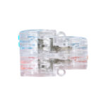 GloboStar® FAST-CONNECT 69909 Διπλή σε Τετραπλή Κλέμα Ταχείας Σύνδεσης & Διακλάδωσης Καλωδίων - 2 x Είσοδοι & 4 x Έξοδοι με Συμβατή Διατομή Καλωδίων 0.08mm² έως 2.5mm² - 250V/4KV 32A Max - Μ2.6 x Π4 x Υ1.5cm - Διάφανο με Πορτοκαλί & Μπλε - Πακέτο 5 Τεμαχίων - 5 Years Warranty - Image 6