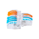 GloboStar® FAST-CONNECT 69910 Διπλή σε Εξαπλή Κλέμα Ταχείας Σύνδεσης & Διακλάδωσης Καλωδίων - 2 x Είσοδοι & 6 x Έξοδοι με Συμβατή Διατομή Καλωδίων 0.08mm² έως 2.5mm² - 250V/4KV 32A Max - Μ3.6 x Π4 x Υ1.5cm - Διάφανο με Πορτοκαλί & Μπλε - Πακέτο 5 Τεμαχίων - 5 Years Warranty - Image 4