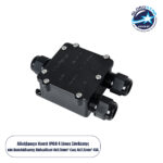 GloboStar® FAST-CONNECT 69915 Τριπλό Υ Αδιάβροχο IP68 Κυτίο Ταχείας Σύνδεσης & Διακλάδωσης Καλωδίων - 3 x Είσοδοι - Εσωτερική Τετραπλή Κλέμα με Συμβατή Διατομή Καλωδίων 4 x 0.5mm² έως 4 x 2.5mm² - 500V 41A Max - Μ13 x Π8 x Υ4cm - Μαύρο - 5 Years Warranty