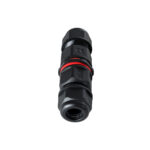 GloboStar® FAST-CONNECT 69921 Διπλός Ι Αδιάβροχος IP68 Σύνδεσμος Ταχείας Σύνδεσης & Διακλάδωσης Καλωδίων - 1 x Είσοδος & 1 x Έξοδος - Εσωτερική Τετραπλή Κλέμα με Συμβατή Διατομή Καλωδίων 4 x 0.5mm² έως 4 x 1.5mm² - 450V 16A Max - Φ2.5 x Υ9cm - Μαύρο - 5 Years Warranty - Image 4