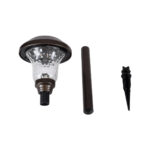 GloboStar® 69927 ΣΕΤ 4 Τεμαχίων Αυτόνομα Ηλιακά Φωτιστικά LED SMD 0.24W/Τεμ. 24lm/Τεμ. με Ενσωματωμένη Μπαταρία 600mAh - Φωτοβολταϊκό Πάνελ με Αισθητήρα Ημέρας-Νύχτας Αδιάβροχο IP65 Φανάρι Κήπου Στρογγυλό Ψυχρό Λευκό 6000K Φ12 x Υ23cm - Image 4