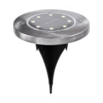 GloboStar® 69929 ΣΕΤ 4 Τεμαχίων Αυτόνομα Ηλιακά Φωτιστικά LED SMD 0.80W/Τεμ. 80lm/Τεμ. με Ενσωματωμένη Μπαταρία 600mAh - Φωτοβολταϊκό Πάνελ με Αισθητήρα Ημέρας-Νύχτας Αδιάβροχο IP65 Φανάρι Κήπου Στρογγυλό Ψυχρό Λευκό 6000K Φ12 x Υ13cm - Image 3