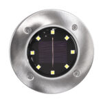 GloboStar® 69929 ΣΕΤ 4 Τεμαχίων Αυτόνομα Ηλιακά Φωτιστικά LED SMD 0.80W/Τεμ. 80lm/Τεμ. με Ενσωματωμένη Μπαταρία 600mAh - Φωτοβολταϊκό Πάνελ με Αισθητήρα Ημέρας-Νύχτας Αδιάβροχο IP65 Φανάρι Κήπου Στρογγυλό Ψυχρό Λευκό 6000K Φ12 x Υ13cm - Image 4