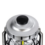 GloboStar® 69933 Αυτόνομο Επαναφορτιζόμενο Φανάρι Camping LED 5W με Επαναφορτιζόμενη Μπαταρία 18650 1200mAh Li-ion - Power Bank - Αδιάβροχο IP54 - Dimmable - Μαύρο Ασημί - Ψυχρό Λευκό 6000K Φ10.2 x Υ18cm - Image 6