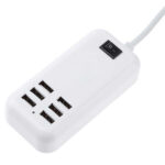 Φορτιστής USB 6 Θέσεων με ON / OFF Διακόπτη 4A 20 Watt 5V DC Λευκός GloboStar 69998 - Image 2