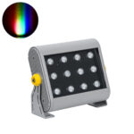 GLOBOSTAR® FLOODHENA 90641 Προβολέας Σποτ Wall Washer LED 24W 1920lm 30° DC 24V Αδιάβροχο IP65 Πολύχρωμο RGB Dimmable DMX512 - Bridgelux SMD Chip - Γκρι Ανθρακί - Μ22.5 x Π6 x Υ16.5cm - 3 Χρόνια Εγγύηση - Image 2