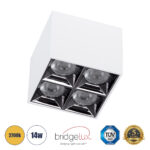 GLOBOSTAR® LUMINAR 60335 Downlight Σποτ LED 14W 1890lm 36° AC 220-240V IP20 Θερμό Λευκό 2700K - Osram SMD Chip & TÜV SÜD Driver - Λευκό Ματ - Μ8.2 x Π8.2 x Υ6.6cm - 5 Χρόνια Εγγύηση - Image 2