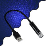 GloboStar® 81845 Διακοσμητικό Φωτιστικό Ειδικών Φωτορυθμικών Εφέ PARTY Disco LASER DC 5V με Καλώδιο Τροφοδοσίας USB Μπλέ IP20 Μ1.4 x Π1.4 x Υ27cm - Image 2
