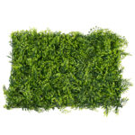 GLOBOSTAR® FERN 78405 Τεχνητό Πάνελ Φυλλωσιάς / Κάθετος Κήπος Νάνος Φτέρη, Νάνος Κισσός & Δανάη - Πράσινο - Μ60 x Π40 x Υ8cm - Image 2