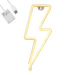 GloboStar® 78590 Φωτιστικό Ταμπέλα Φωτεινή Επιγραφή NEON LED Σήμανσης LIGHT STRIKE 5W με Καλώδιο Τροφοδοσίας USB - Μπαταρίας 3xAAA (Δεν Περιλαμβάνονται) - Θερμό Λευκό 2700K - Image 2