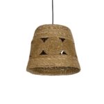 GLOBOSTAR® PANIER 204-0170 Boho Κρεμαστό Φωτιστικό Οροφής με Ντουί 1 x E27 AC 220-240V IP20 - Μπεζ - Μ32 x Π32 x Υ30cm - Image 2