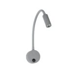 GLOBOSTAR® GOOSE 61689 Μοντέρνο Φωτιστικό Τοίχου - Απλίκα Ξενοδοχείου Reading Light LED 3W 300lm 36° AC 220-240V IP20 Θερμό Λευκό 2700K - CREE XPE Chip & TÜV SÜD Driver - Γκρι Ανθρακί Ματ - Μ6.5 x Π15 x Υ24.5cm - 3 Χρόνια Εγγύηση - Image 2