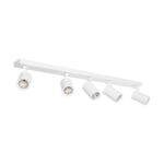 kelvo® SPOTA KLV-101-0143 Κινούμενο Φωτιστικό Σποτ Οροφής για 5 Λάμπες MR16 με Ντουί GU10 AC 220-240V IP20 - Λευκό Ματ - Μ79.5 x Π6.3 x Υ14cm - Image 3