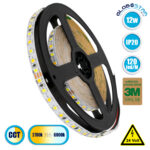 GLOBOSTAR® LUXIA 70260 Ταινία LED 12W/m 1200lm/m 120° DC 24V IP20 120 x SMD2835 Chip/m Ρυθμιζόμενο Λευκό CCT από 2700K έως 6000K Dimmable - Sanan SMD Chip - Μ500 x Π0.8 x Υ0.2cm - Ρολό 5 Μέτρων - 5 Χρόνια Εγγύηση