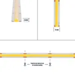 GLOBOSTAR® BEE 70359 Ταινία LED 8W/m 880lm/m 120° DC 24V IP20 320 x COB Chip/m Ψυχρό Λευκό 6000K Dimmable - Sanan COB Chip - Μ500 x Π0.8 x Υ0.2cm - Ρολό 5 Μέτρων - 5 Χρόνια Εγγύηση - Image 6