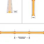 GLOBOSTAR® BEE 70362 Ταινία LED 8W/m 640lm/m 120° DC 24V IP20 320 x COB Chip/m Ultra Θερμό Λευκό 2200K Dimmable - Sanan COB Chip - Μ500 x Π0.8 x Υ0.2cm - Ρολό 5 Μέτρων - 5 Χρόνια Εγγύηση - Image 6