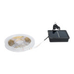 GLOBOSTAR® SOLARSTRIP 70421 Σετ Ταινίας 3W 90lm 120° DC 5V με Φωτοβολταϊκό Panel 5V 0.3W με Αισθητήρα Ημέρας-Νύχτας Αδιάβροχο IP65 90 x SMD2835 Chip Πολύχρωμο RGB Dimmable - Sanan SMD Chip - Μ300 x Π0.8 x Υ0.3cm - Ρολό 3 Μέτρων - 2 Χρόνια Εγγύηση - Image 4
