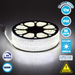 GLOBOSTAR® EPISLIM 70500 Ταινία LED 12W/m 1200lm/m 120° DC 220-240V Αδιάβροχη IP65 96 x SMD2835 Chip/m Ψυχρό Λευκό 6000K Dimmable - Epistar SMD Chip - Μ100 x Π1 x Υ0.5cm - 3 Χρόνια Εγγύηση