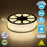 GLOBOSTAR® EPISLIM 70502 Ταινία LED 12W/m 1080lm/m 120° DC 220-240V Αδιάβροχη IP65 96 x SMD2835 Chip/m Θερμό Λευκό 2700K Dimmable - Epistar SMD Chip - Μ100 x Π1 x Υ0.5cm - 3 Χρόνια Εγγύηση