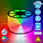 GLOBOSTAR® EPISLIM 70507 Ταινία LED 12W/m 780lm/m 120° DC 220-240V Αδιάβροχη IP65 60 x SMD5050 Chip/m Πολύχρωμο RGB Dimmable - Epistar SMD Chip - M100 x Π1.5 x Υ0.6cm - 3 Χρόνια Εγγύηση