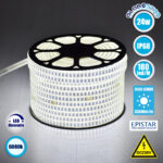 GLOBOSTAR® EPIWIDE 70510 Ταινία LED 24W/m 2400lm/m 120° DC 220-240V Αδιάβροχη IP65 180 x SMD2835 Chip/m Ψυχρό Λευκό 6000K Dimmable - Epistar SMD Chip - M100 x Π1.6 x Υ0.7cm - 3 Χρόνια Εγγύηση