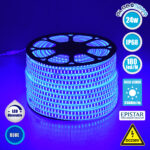 GLOBOSTAR® EPIWIDE 70516 Ταινία LED 24W/m 1560lm/m 120° DC 220-240V Αδιάβροχη IP65 180 x SMD2835 Chip/m Μπλε Dimmable - Epistar SMD Chip - M100 x Π1.6 x Υ0.7cm - 3 Χρόνια Εγγύηση