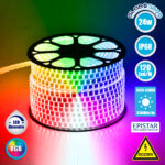 GLOBOSTAR® EPIWIDE 70517 Ταινία LED 24W/m 1560lm/m 120° DC 220-240V Αδιάβροχη IP65 120 x SMD5050 Chip/m Πολύχρωμο RGB Dimmable - Epistar SMD Chip - M100 x Π1.7 x Υ0.7cm - 3 Χρόνια Εγγύηση