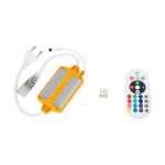 GLOBOSTAR® EPIWIDE-B 70541 Dimmer / Controller με IR Ασύρματο Χειριστήριο 6A 1380W AC 220-240V σε DC 220-240V για έως 100 Μέτρα Ταινία LED Αδιάβροχο IP65 Dimmable - Ασημί & Πορτοκαλί - Μ50 x 6 x Υ1.5cm - 2 Χρόνια Εγγύηση - Image 2